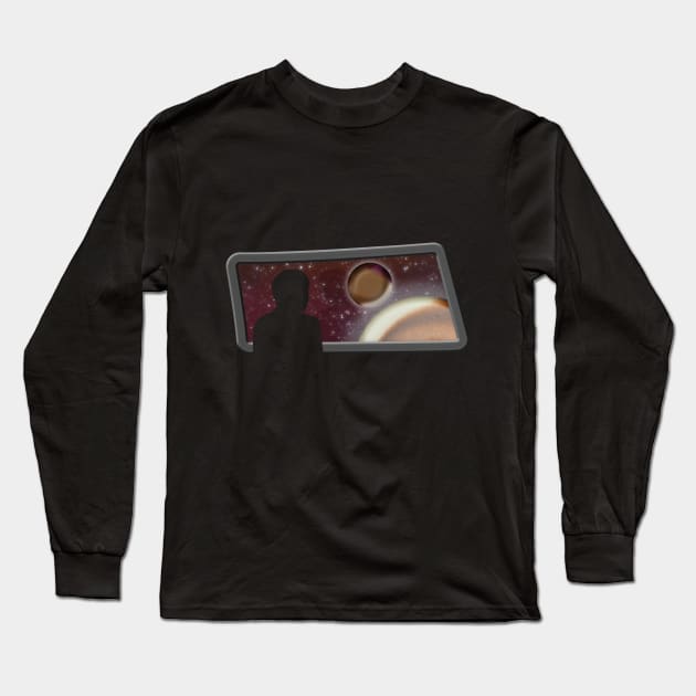 Star Gazing Long Sleeve T-Shirt by FlyNebula